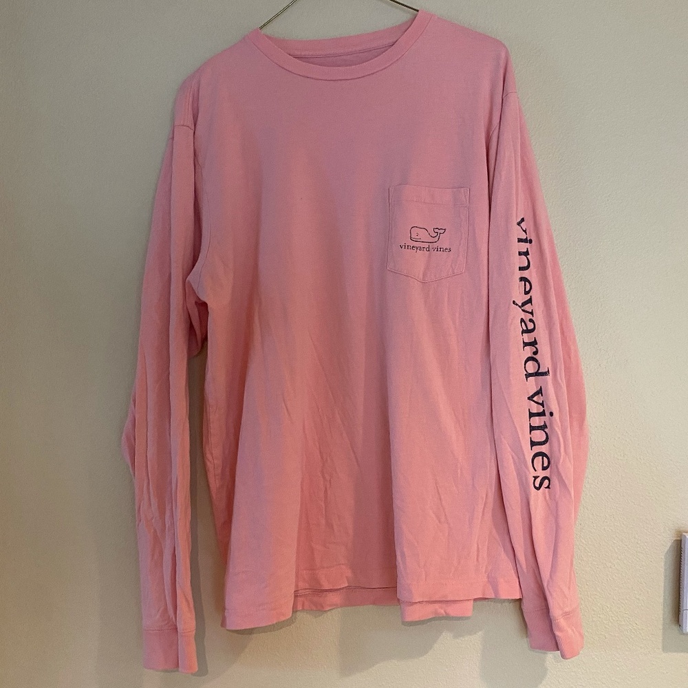 Vineyard Vines | Pink Vintage Logo Long Sleeve | Men's Small
